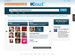 Application twitter Klout